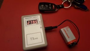 Frequency counter TX zone for car keys   250-450 MHZ