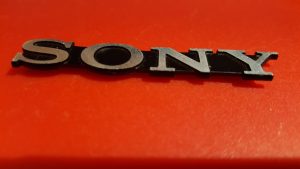 SONY Metal Logo Plate Sign made in Japan